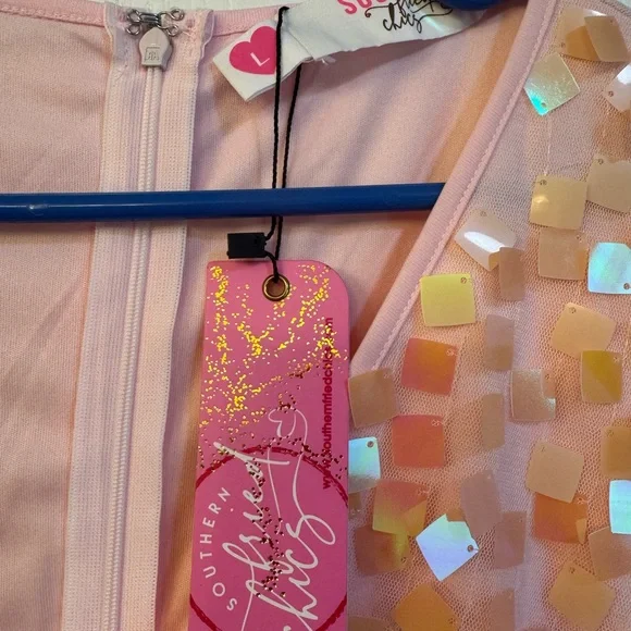 Glamorous Pink Sequin Mini Dress - Picture 3 of 5